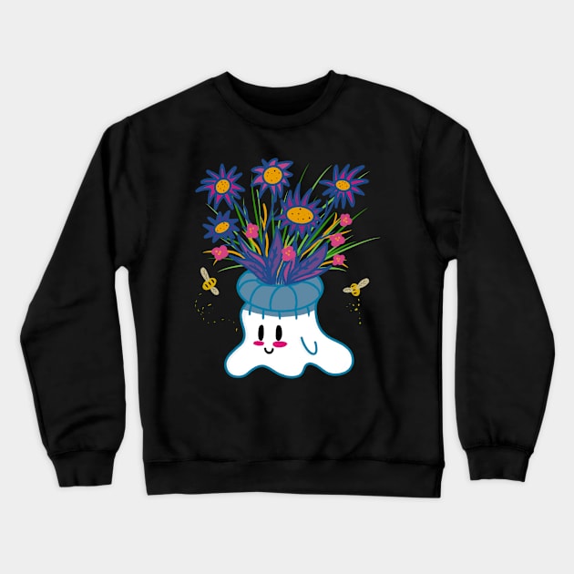 Little Ghost Garden Crewneck Sweatshirt by nathalieaynie